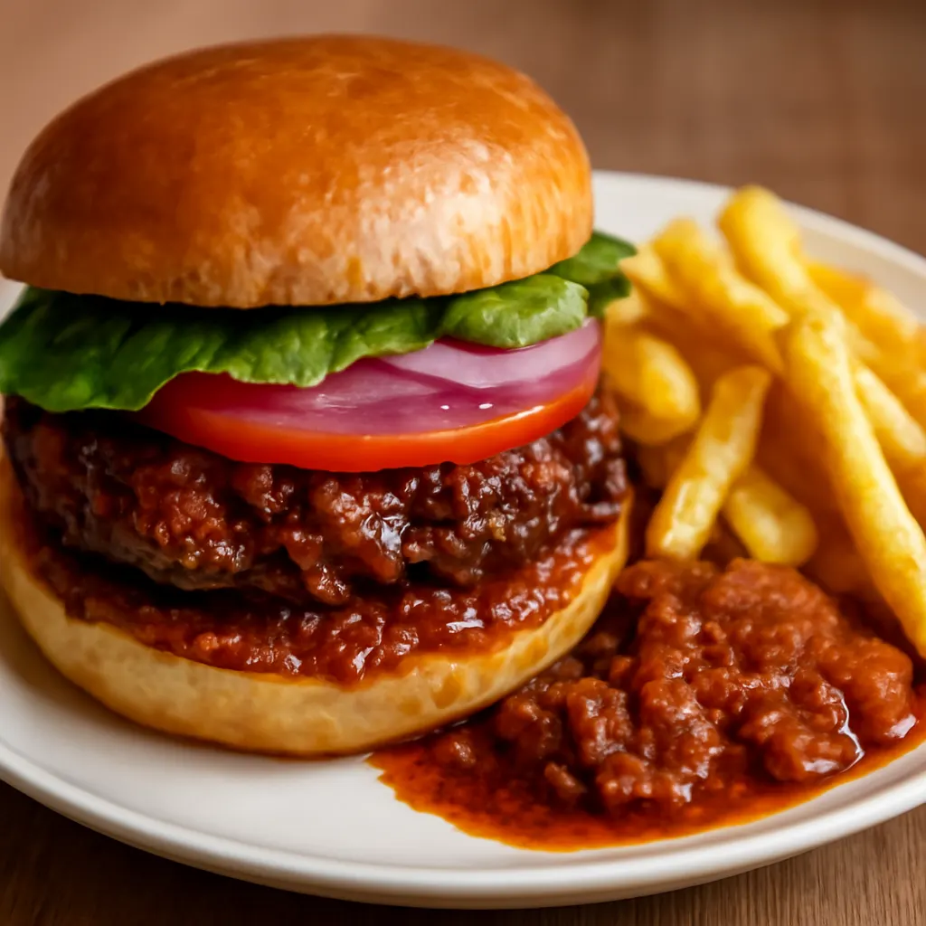 Beef Burger & Fries