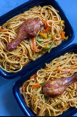 Spaghetti Stir-Fry with Chicken or Turkey