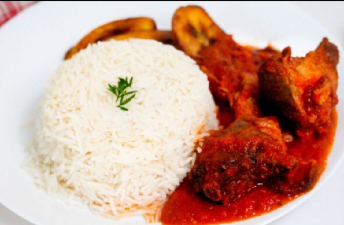 white rice and stew