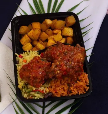 Jollof Rice & Fried Rice with 1 Protein