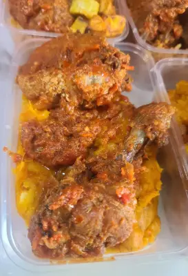 Porridge yam with 2 protein