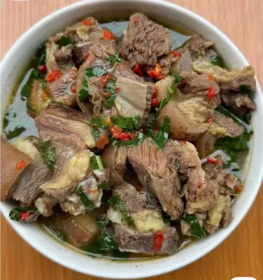 Cow head pepper soup