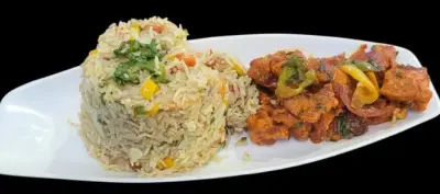 Chicken Fried rice with Chicken Chilli