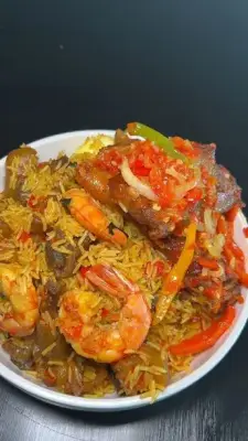 Jollof Rice with 2 Proteins