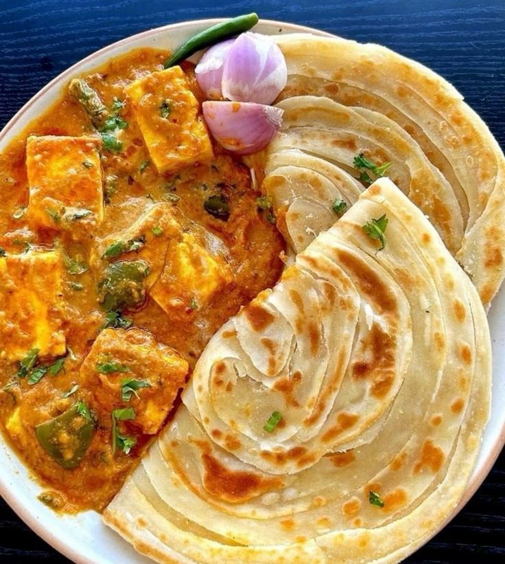 Paneer Masala & Lacha Paratha