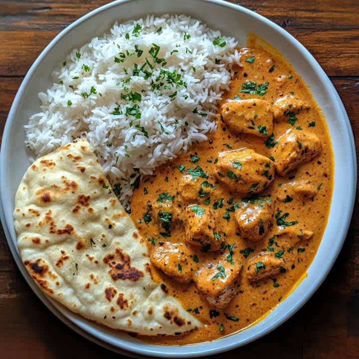 Chicken Masala, Basmati Rice, Butter Naan & Pepsi