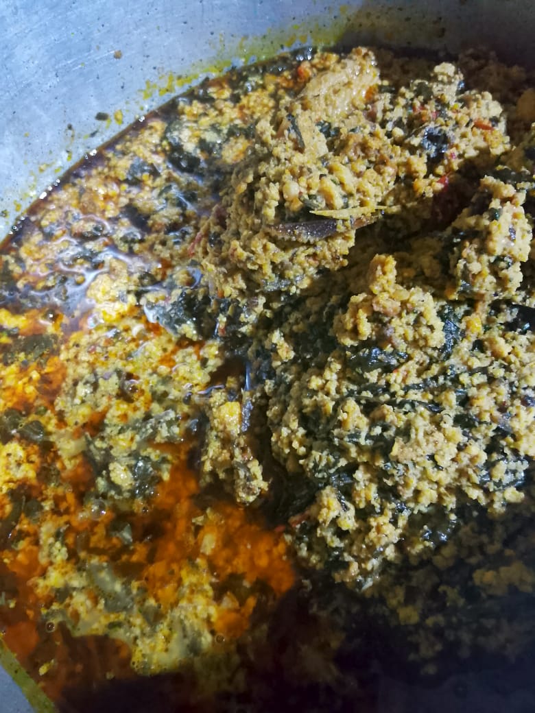 Eba or Akpu with Egusi or Ogbono Soup (1 Goat Meat) from Venza Foods & Bar