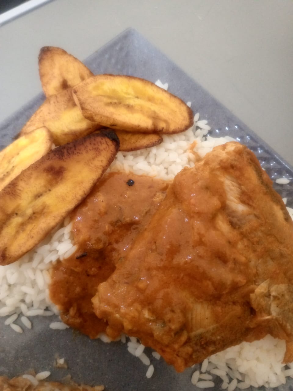 White Rice with Plantain or Beans