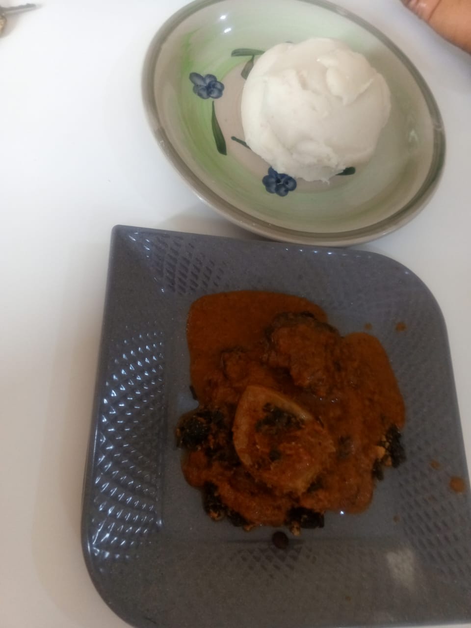 Poundo with Soup