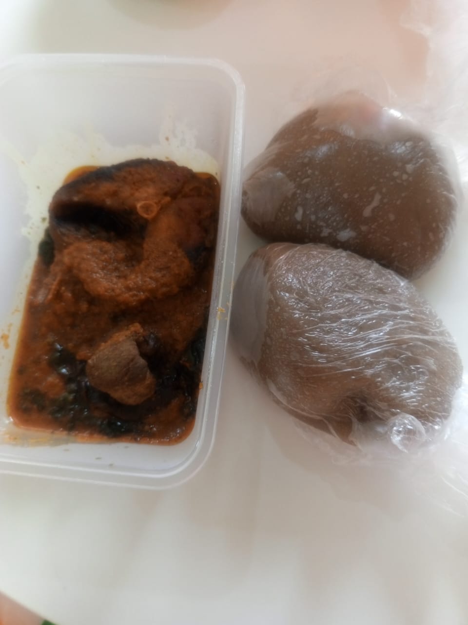Amala Black (2 wraps) with Soup