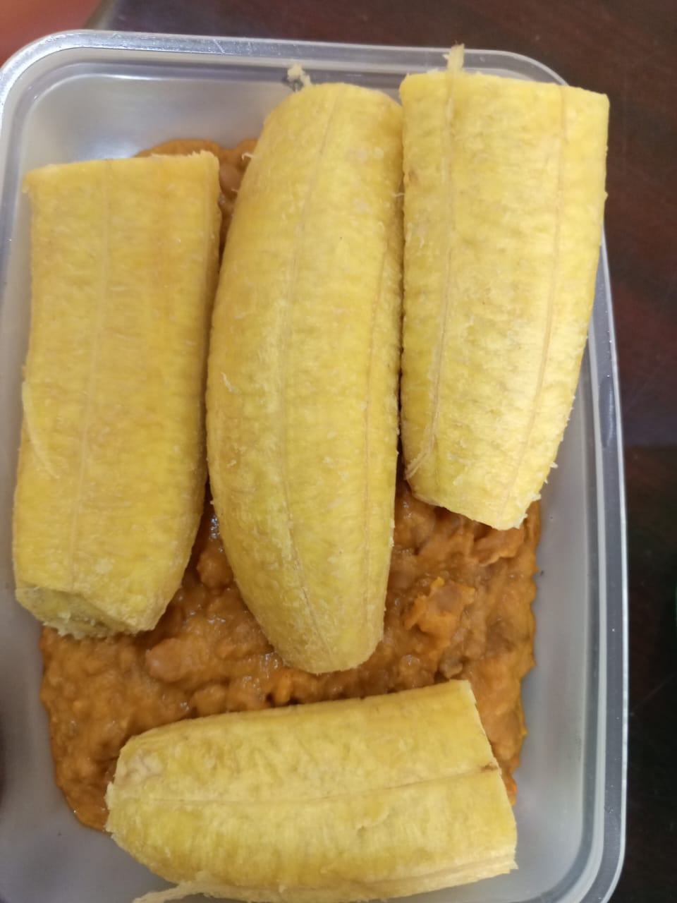 Bean Porridge with Boiled Plantain