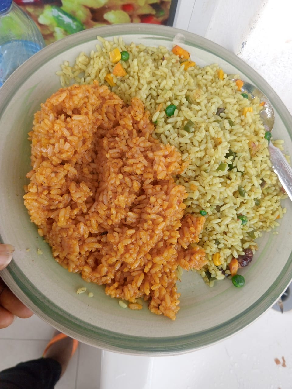 Jollof and Fried Rice Combo