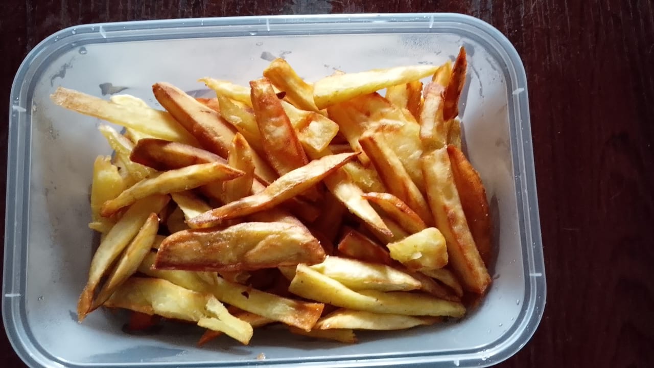 Fried Sweet Potato and Egg Sauce